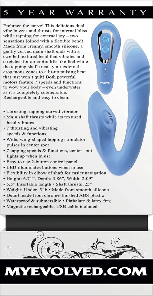 Vibrators | Evolved Novelties Tap and Thrust - Blue