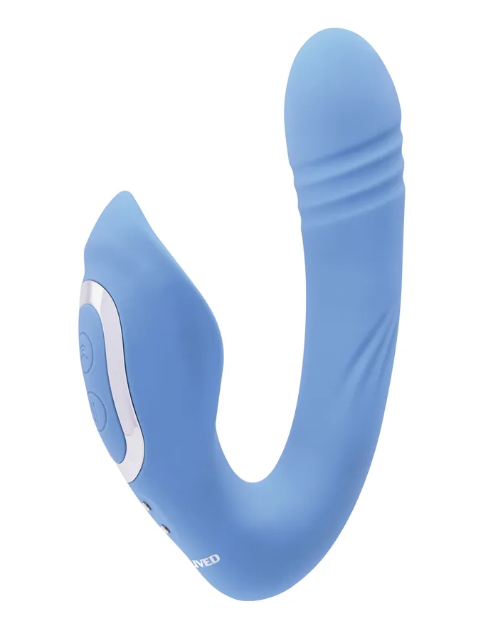 Vibrators | Evolved Novelties Tap and Thrust - Blue