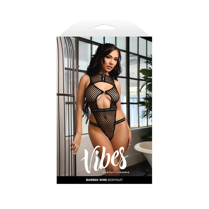 Vibrators | Fantasy Lingerie VIBES BARBED WIRE Net Bodysuit - M/L-(af989-ml-b) Vibrators | Fantasy Lingerie VIBES BARBED WIRE Net Bodysuit - M/L-(af989-ml-b)
