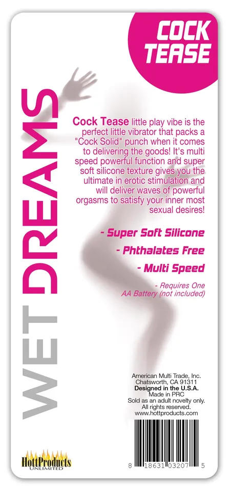 Vibrators | HOTT Products HOTT Products Cock Tease Vibrator - Pink