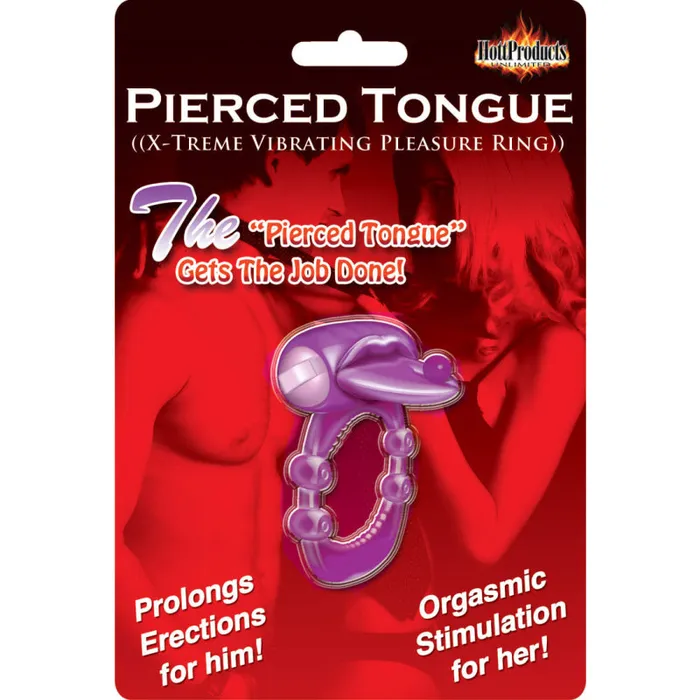 Vibrators Hott Products Xtreme Vibes Pierced Tongue Purple