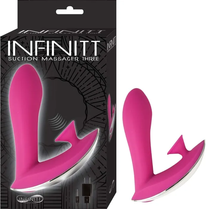Vibrators Infinitt Suction Massager Three Pink Nasstoys