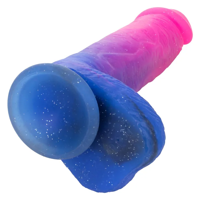 Vibrators | Naughty Bits Ombre Hombre XL Vibrating Dildo -  -  Pink/purple - CalExotics