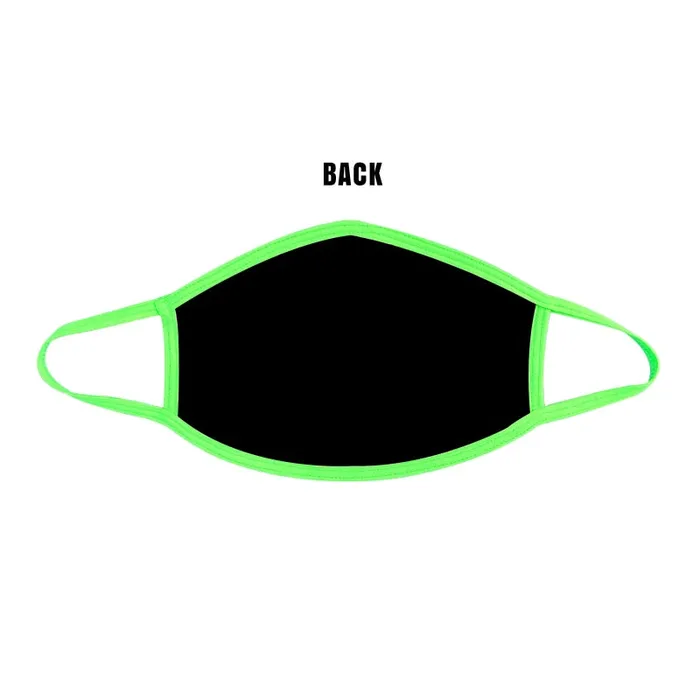 Vibrators Neva Nude Toxic Kitty Blue Uv Face Mask With Neon Green Trim