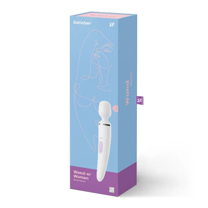 Vibrators | Satisfyer Satisfyer Wand-er Woman - White USB Rechargeable Massager Wand Vibrators | Satisfyer Satisfyer Wand-er Woman - White USB Rechargeable Massager Wand
