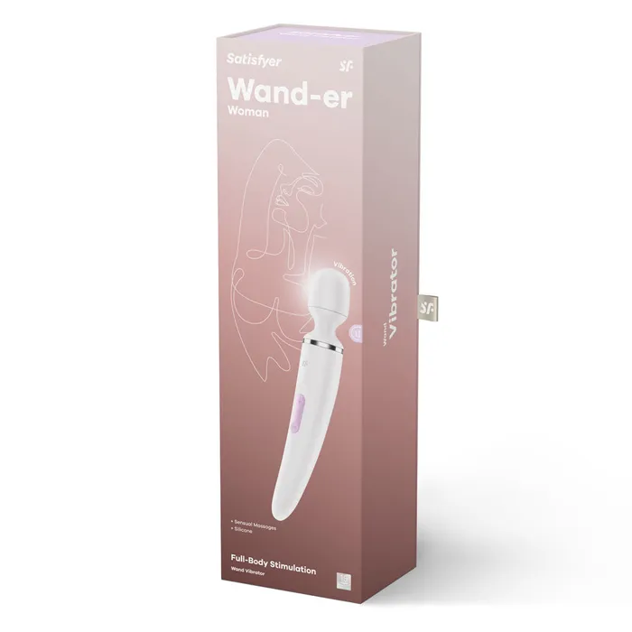 Vibrators | Satisfyer Satisfyer Wand-er Woman - White USB Rechargeable Massager Wand Vibrators | Satisfyer Satisfyer Wand-er Woman - White USB Rechargeable Massager Wand