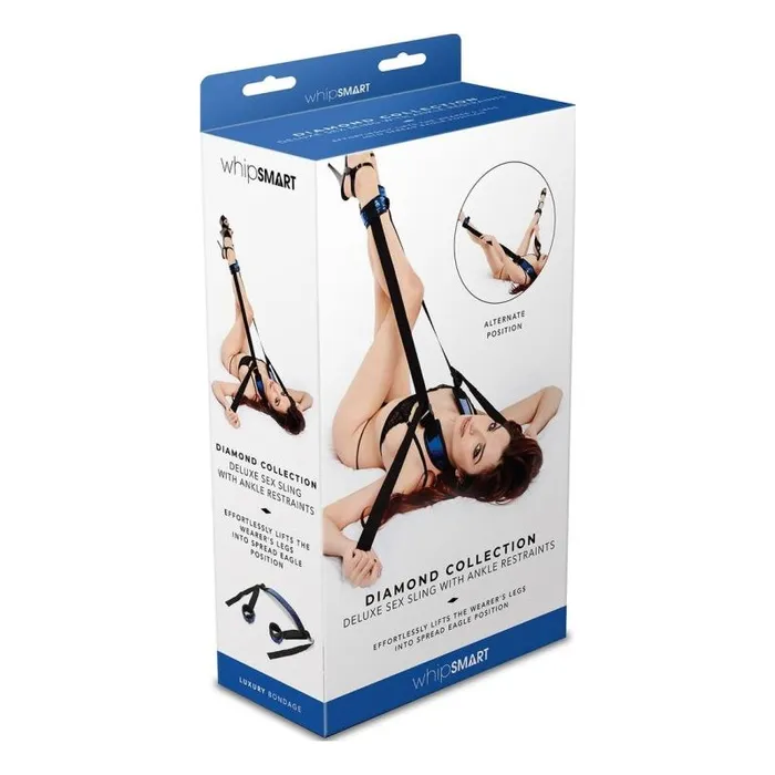 Whipsmart Vibrators | Whip Smart Diamond Deluxe Sex Swing w Ankle Restraints Blue Whipsmart Vibrators | Whip Smart Diamond Deluxe Sex Swing w Ankle Restraints Blue