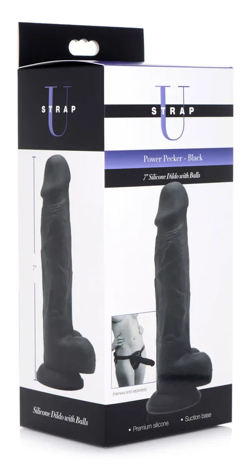 XR Brands Power Pecker 7 Inch Silicone Dildo With Balls | Dildos XR Brands Power Pecker 7 Inch Silicone Dildo With Balls | Dildos