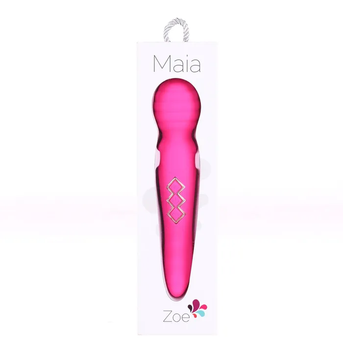 Zoe Rechargeable Dual Vibrating Wand Hot Pink | Maia Toys Vibrators