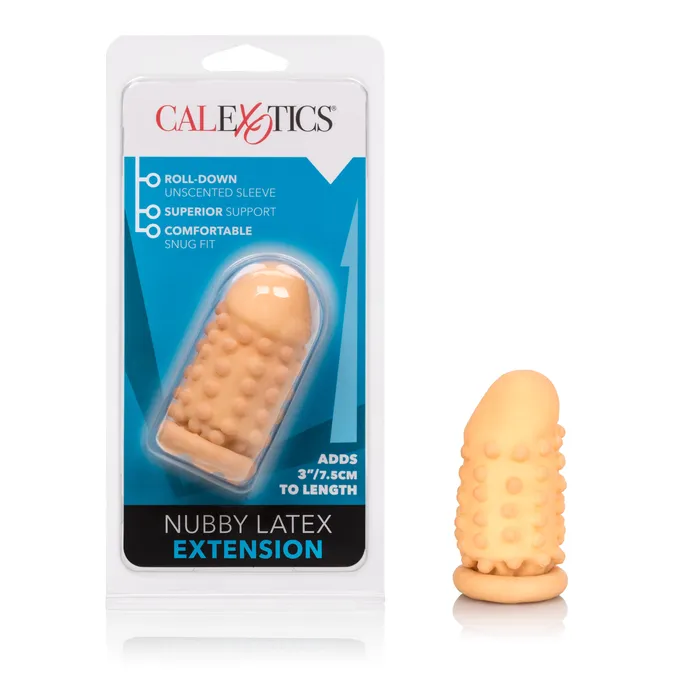 Anal California Exotic 3 Inch Latex Extension Nubby Ivory
