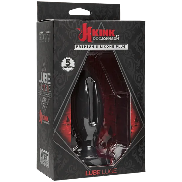 Anal Kink Wet Works 5 inch Silicone Lube Luge Plug Black Kink