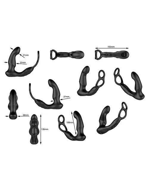 Anal Libertybelle Marketing Nexus Simul8 Wave Dual Cock Ring Prostate Massage Black