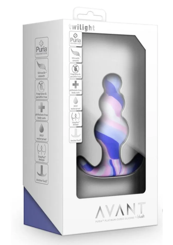 Avant Twilight Blue Silicone Anal Plug Avant Anal