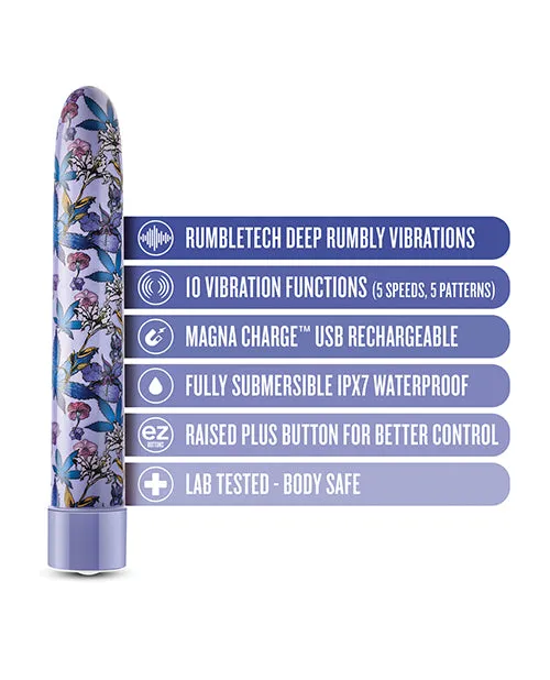 Blush Limited Addiction Floradelic 7 Rechargeable Vibe Purple Blush Novelties Vibrators