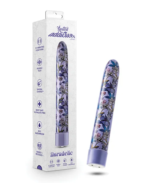 Blush Limited Addiction Floradelic 7 Rechargeable Vibe Purple Blush Novelties Vibrators