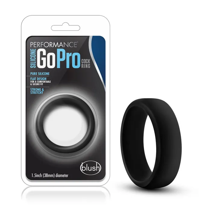 Blush Novelties Male Sex Toys Performance Silicone Go Pro Cock Ring Black