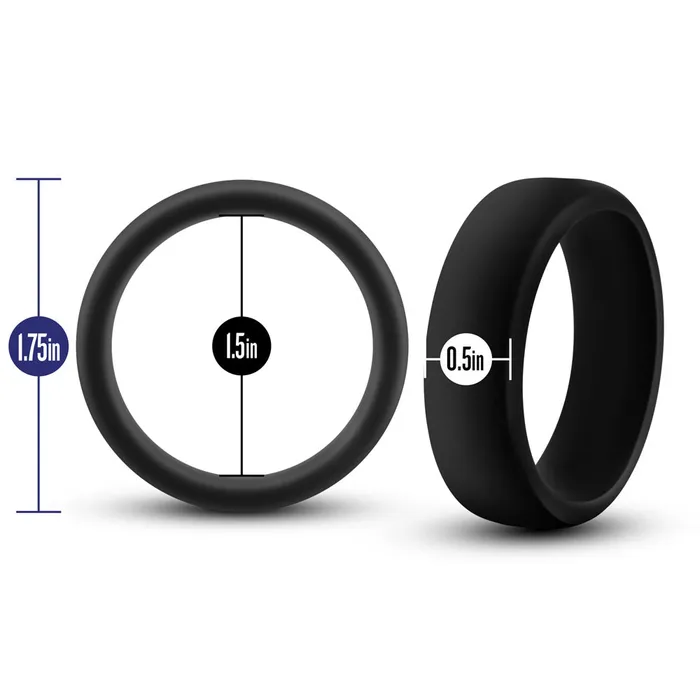 Blush Novelties Male Sex Toys Performance Silicone Go Pro Cock Ring Black