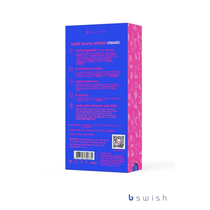 Bwild Classic Bunny Infinite Pacific Blue Pacific Blue 152 cm USB Rechargeable Rabbit Vibrator Bswish Vibrators Bwild Classic Bunny Infinite Pacific Blue Pacific Blue 152 cm USB Rechargeable Rabbit Vibrator Bswish Vibrators