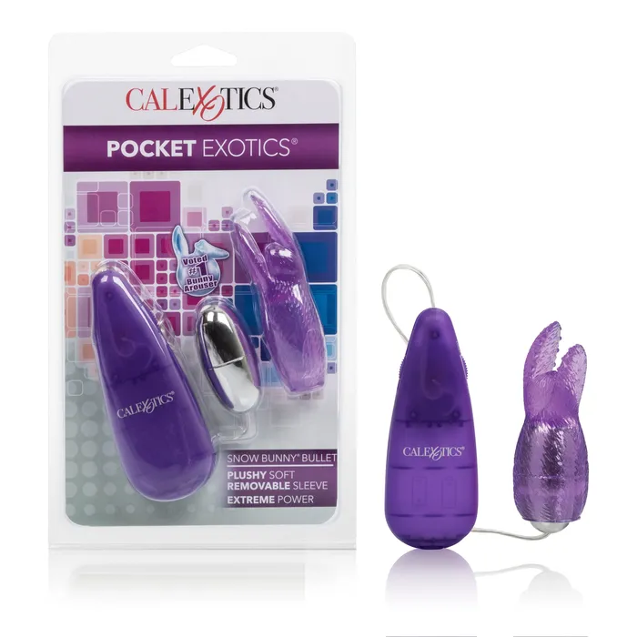 California Exotic Vibrators Pocket Exotics Snow Bunny Bullet Purple