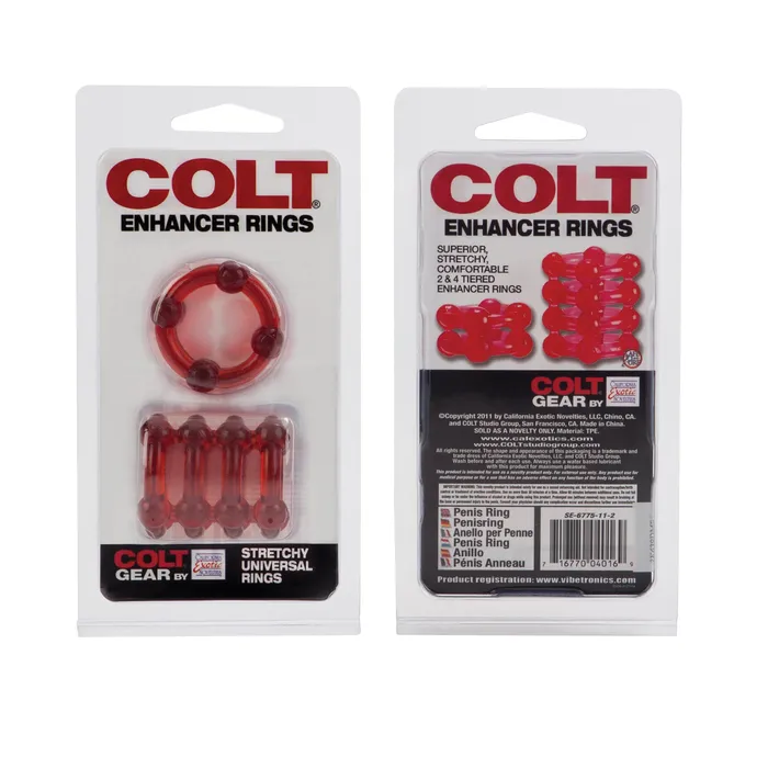 Colt Enhancer Rings Red California Exotic Vibrators