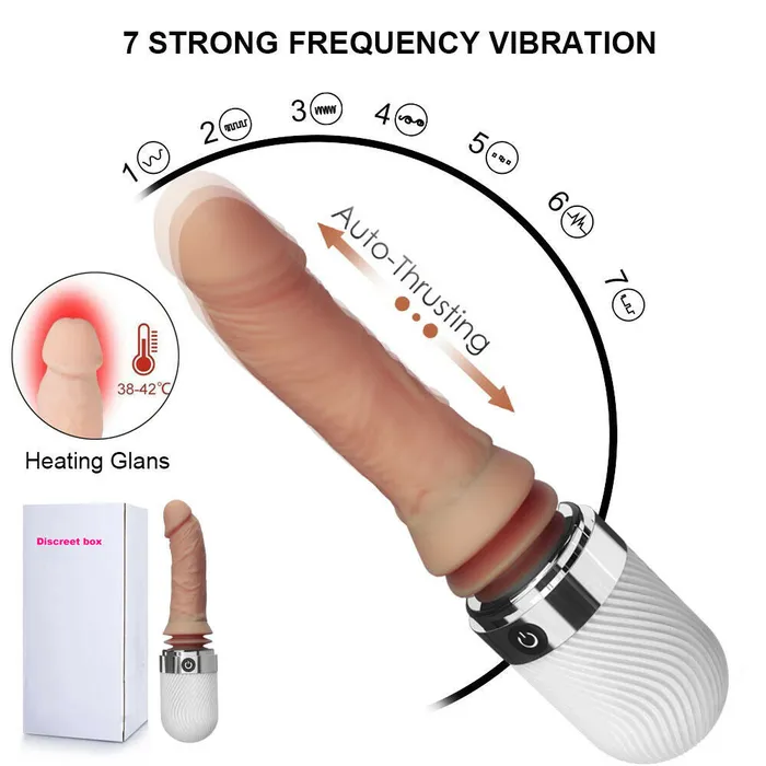 DIBE Vibrators Waterproof Medical Silicone 7 Mode Thrusting Vibration Heating DIBE Vibrators Waterproof Medical Silicone 7 Mode Thrusting Vibration Heating