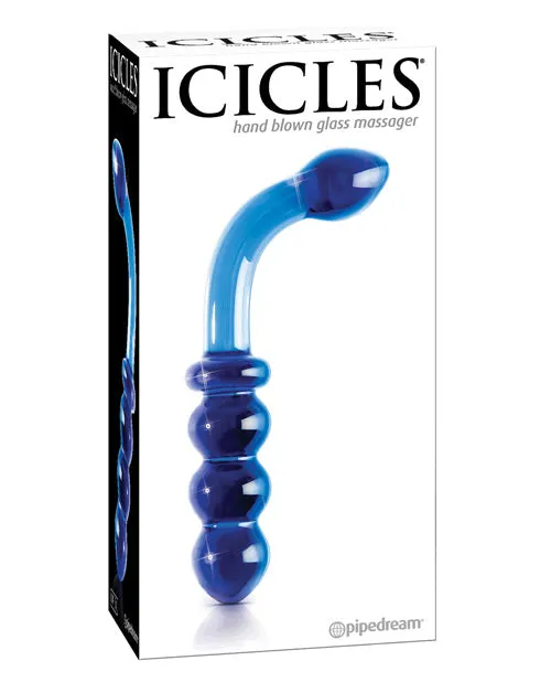 Dildos Pipedream Products Icicles No 31 Hand Blown Glass Blue G Spot