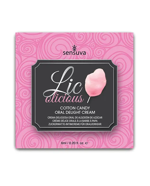 Dildos Sensuva Valencia Naturals Lic O Licious Oral Delight Cream 6ml Packet Cotton Candy Dildos Sensuva Valencia Naturals Lic O Licious Oral Delight Cream 6ml Packet Cotton Candy