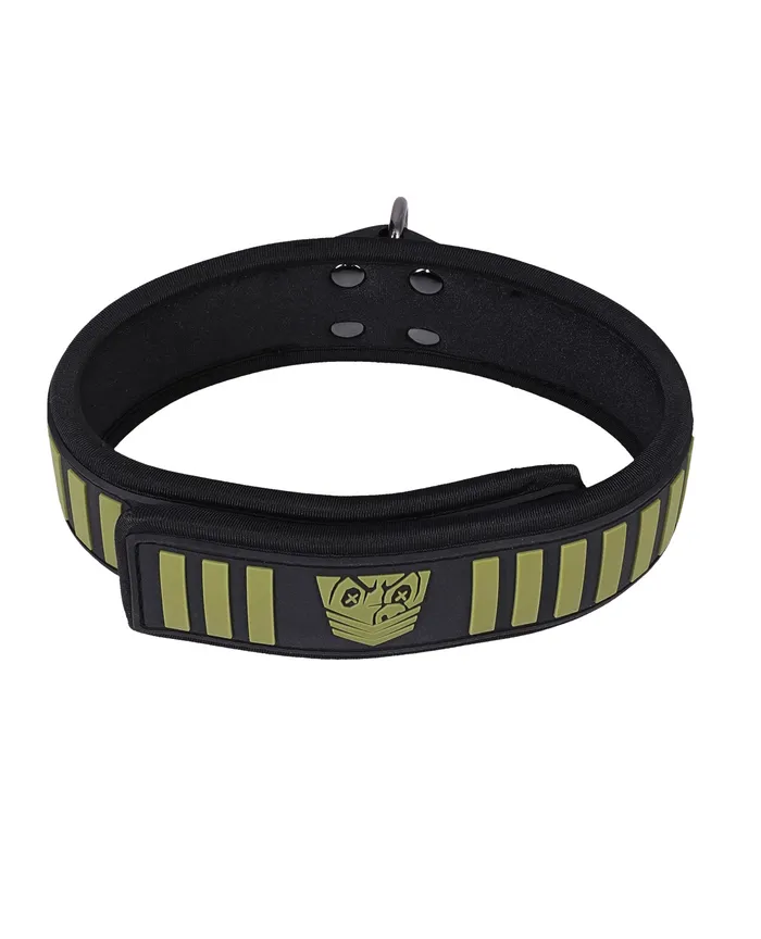 Doc Johnson Anal Fort Troff Tactical Collar Leash BlackGreen