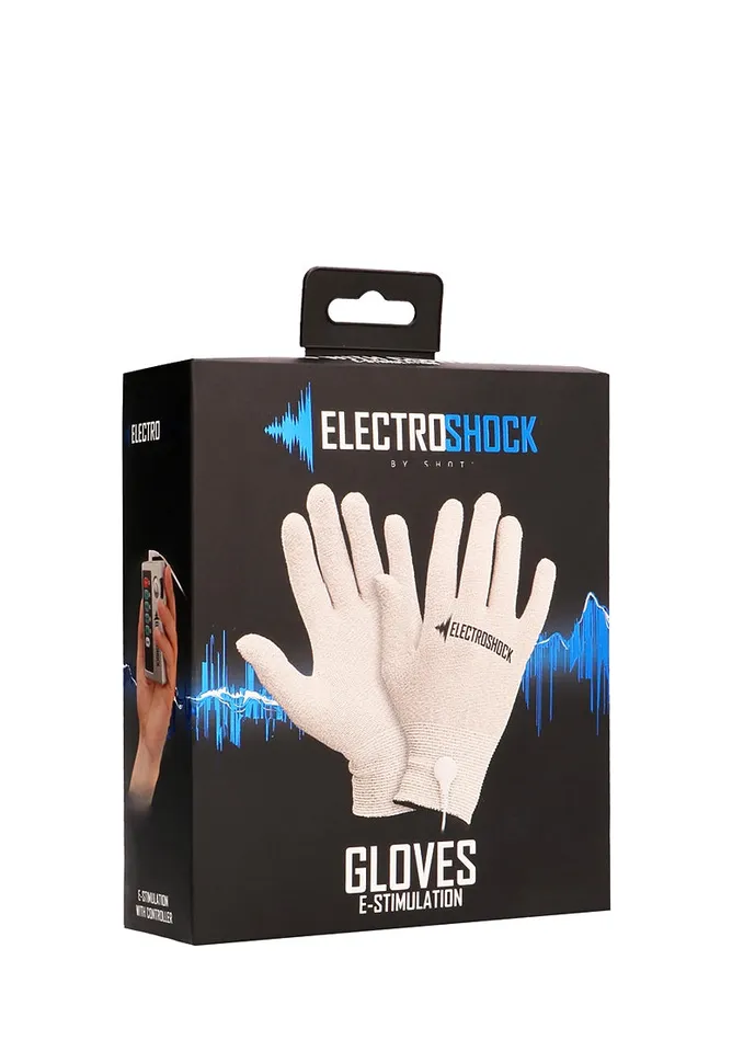 EStimulation Gloves Grey Shots ElectroShock Male Sex Toys