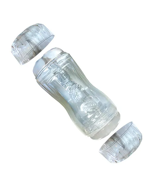 Global Novelties LLC Dildos MSTR B8 Double Date In the Clear Dual End Stroker