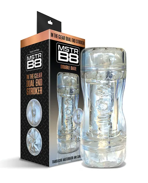 Global Novelties LLC Dildos MSTR B8 Double Date In the Clear Dual End Stroker
