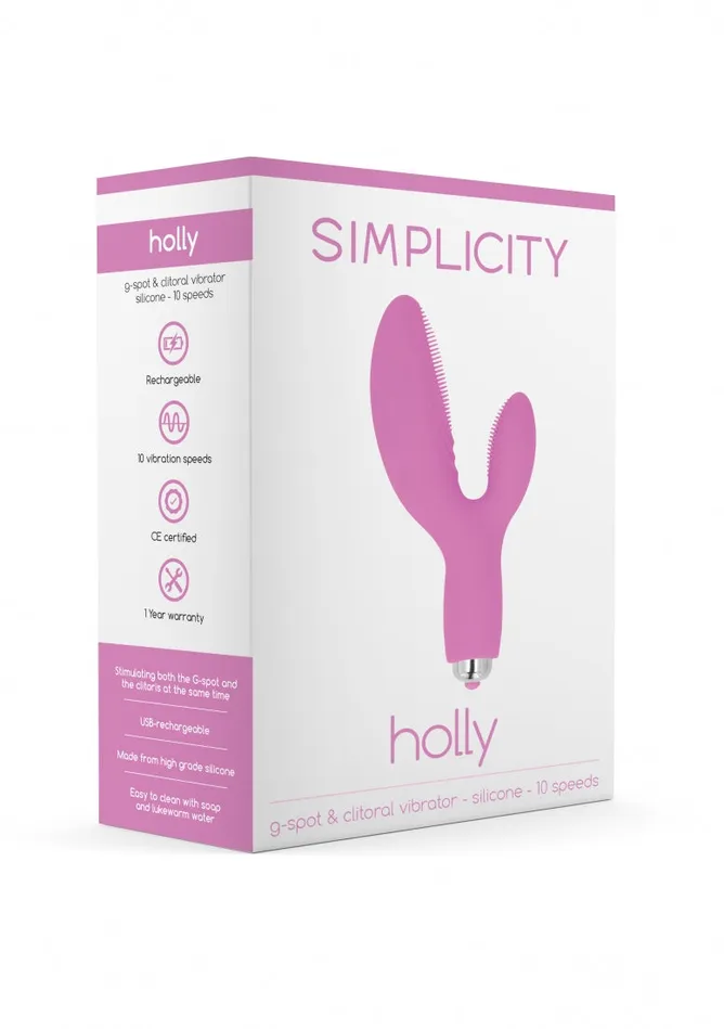 HOLLY Gspot clitoral vibrator Pink Shots Simplicity Vibrators