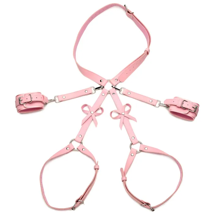 Lime Prometheus Vibrators Bondage Harness w Bows XL2XL Pink