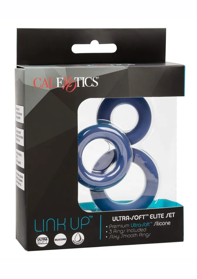 Link Up Ultra Soft Elite Set Silicone Cock Rings Link Up Male Sex Toys