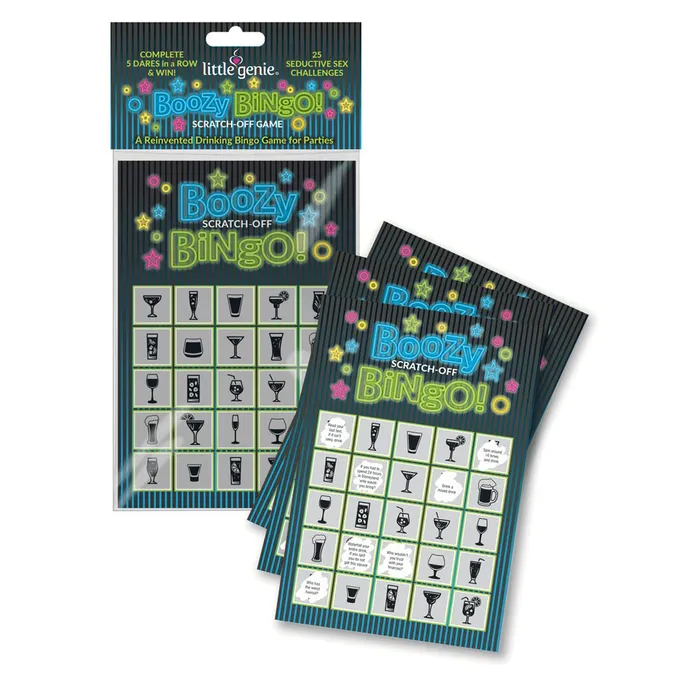 Little Genie Vibrators Boozy Bingo Drinking Scratcher Card