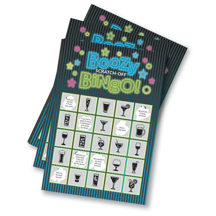 Little Genie Vibrators Boozy Bingo Drinking Scratcher Card Little Genie Vibrators Boozy Bingo Drinking Scratcher Card