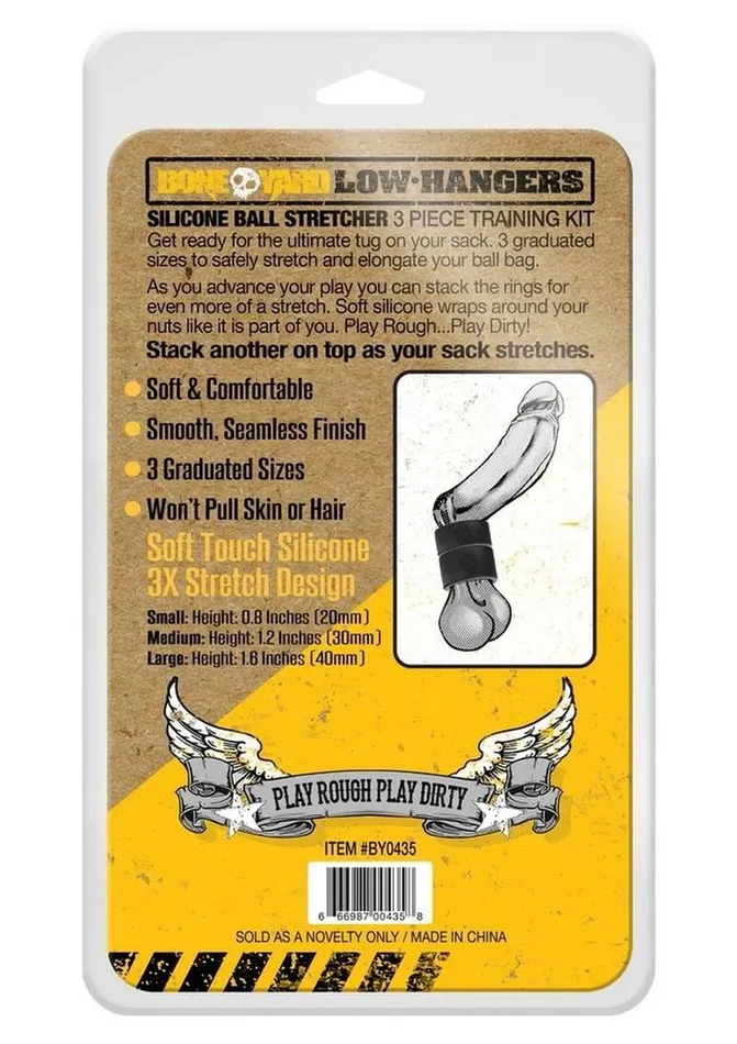 Male Sex Toys Boneyard Boneyard Low Hangers Silicone Ball Stretchers