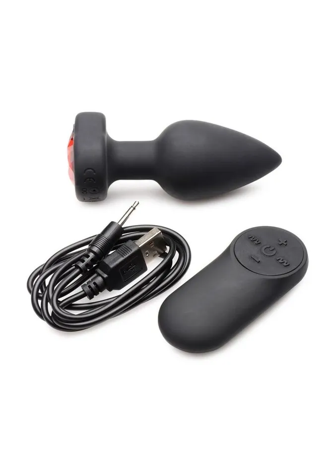 Male Sex Toys Booty Sparks 28x Rechargeable Silicone Vibrating Heart Anal Plug with Remote Control Booty Sparks