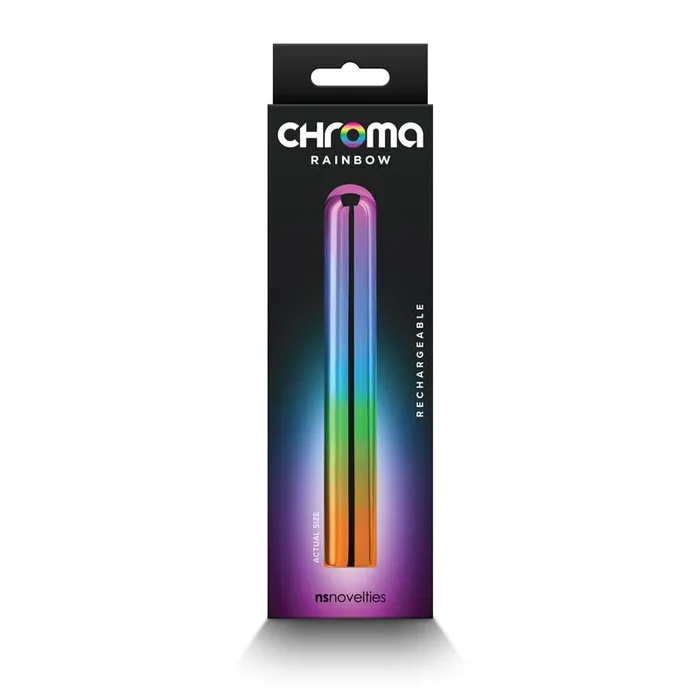 NS Novelties Female Sex Toys Chroma Rainbow Large Metallic Rainbow 138 cm USB Rechargeable Vibrator NS Novelties Female Sex Toys Chroma Rainbow Large Metallic Rainbow 138 cm USB Rechargeable Vibrator
