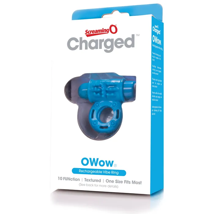 Screaming O Vibrators Charged Owow Rechargeable Vibe Ring Blue