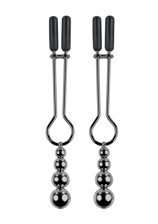 Selopa Anal Selopa Beaded Nipple Clamps Black Chrome