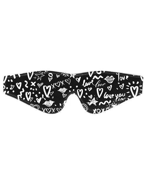 Shots America LLC Vibrators Shots Ouch Love Street Art Fashion Printed Eye Mask Black