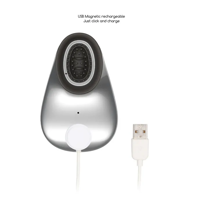 Shots Toys Twitch 1 Silver USB Rechargeable Suction Vibrator Female Sex Toys Shots Toys Twitch 1 Silver USB Rechargeable Suction Vibrator Female Sex Toys
