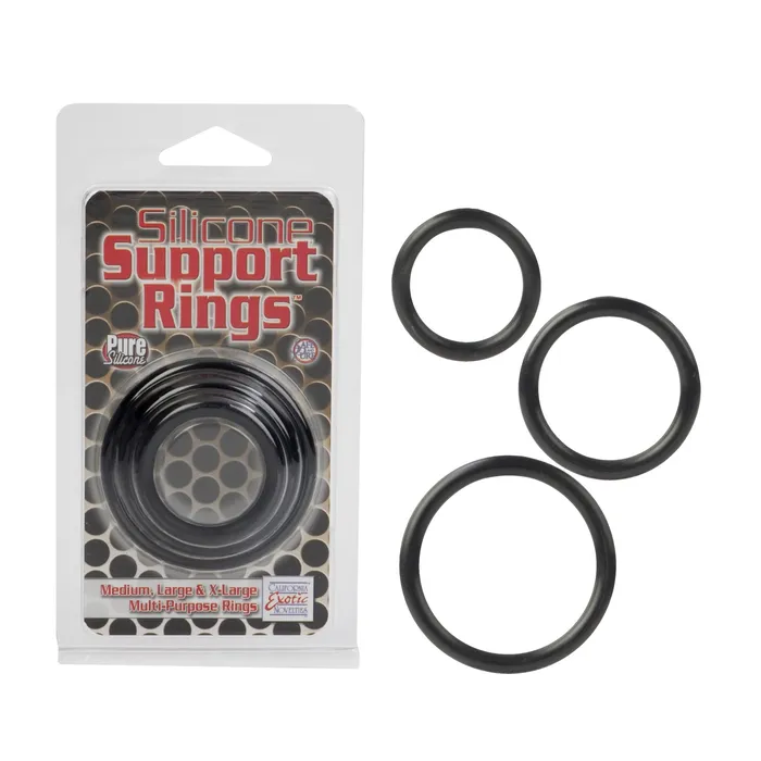 Silicone Support Rings Black 3pk California Exotic Anal