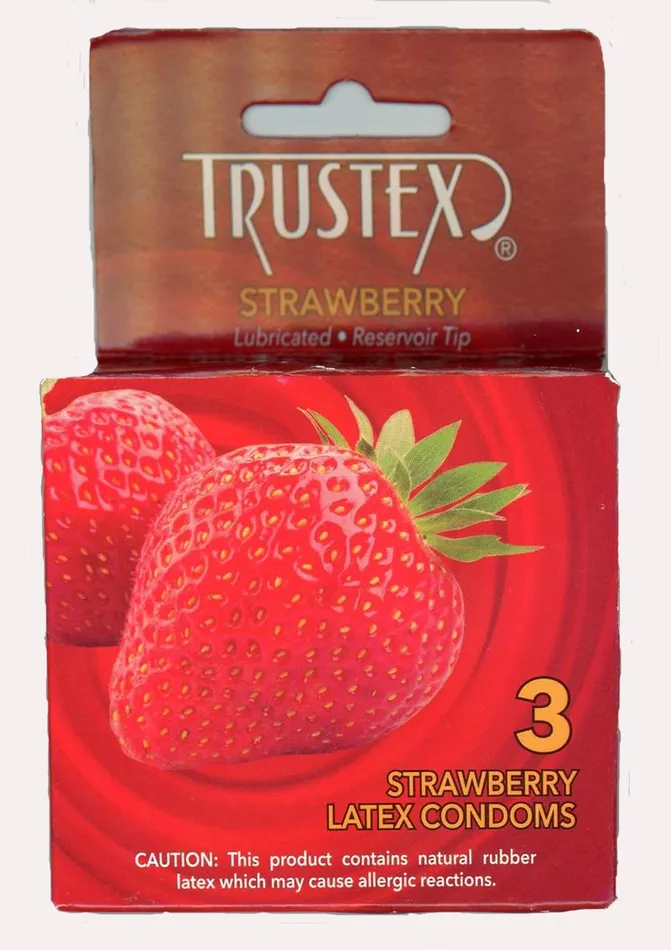 Trustex Lubricated Reservoir Tip Flavored Latex Condom Strawberry Trustex Male Sex Toys Trustex Lubricated Reservoir Tip Flavored Latex Condom Strawberry Trustex Male Sex Toys