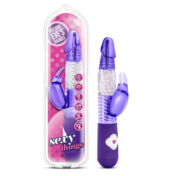 Vibrators Blush Novelties Blush Eves Rockin Rabbit Purple