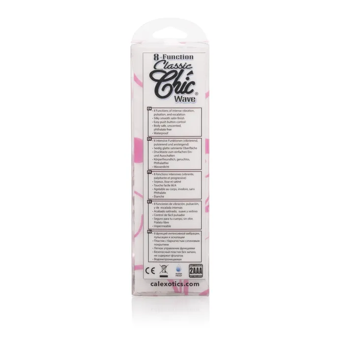 Vibrators California Exotic 8 Function Classic Chic Wave Pink