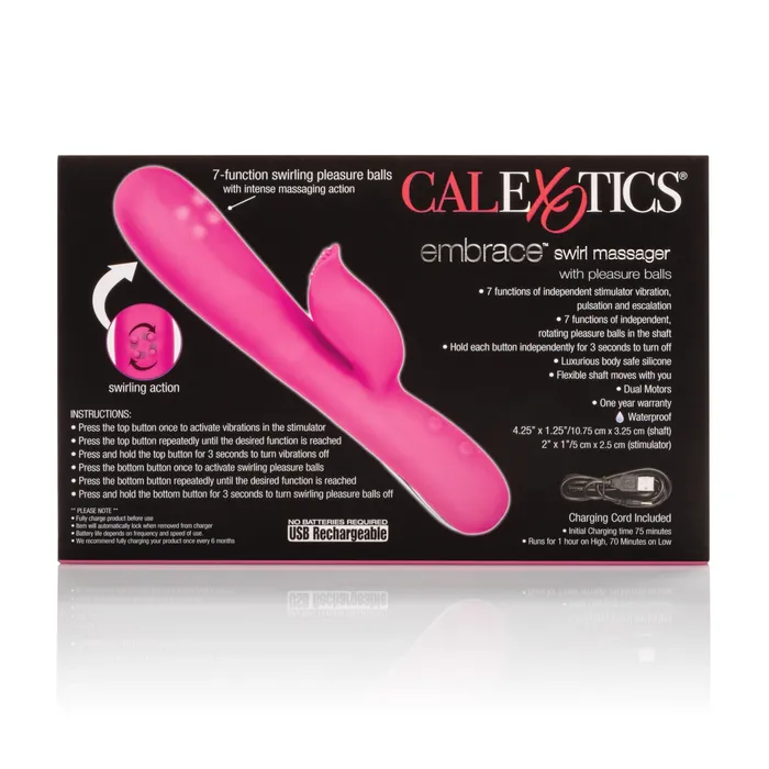Vibrators Embrace Swirl Massager Pink California Exotic