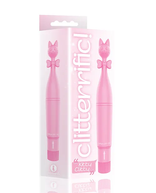 Vibrators Icon Brands INC The 9s Clitterific Kitty Clitty Clitoral Stimulator Pink