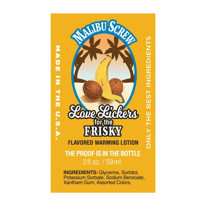 Vibrators Love Lickers 2 oz Malibu Screw Tropical Cocktail Kheper Games